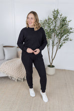 Load image into Gallery viewer, Corrine Ribbed Pullover Top - Black