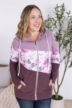 Load image into Gallery viewer, Colorblock Fullzip - Purple, Autumn Blossom, and Plum