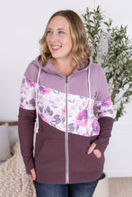 Load image into Gallery viewer, Colorblock Fullzip - Purple, Autumn Blossom, and Plum