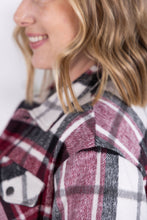 Load image into Gallery viewer, Norah Plaid Shacket - Merlot Mix