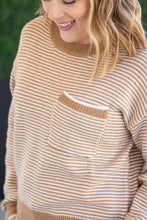 Load image into Gallery viewer, Miley Striped Sweater - Latte