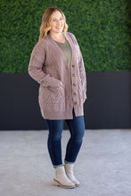 Load image into Gallery viewer, Brooks Button Sweater Cardigan - Light Mocha