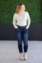 Load image into Gallery viewer, Blair Long Sleeve Top - Neutral Checkers