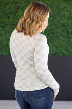Load image into Gallery viewer, Blair Long Sleeve Top - Neutral Checkers