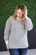 Load image into Gallery viewer, Lola Striped Thermal Top - Grey