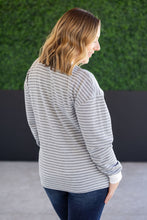 Load image into Gallery viewer, Lola Striped Thermal Top - Grey