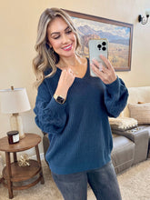Load image into Gallery viewer, Talina Textured Sweater - Navy