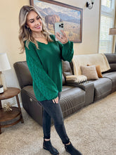 Load image into Gallery viewer, Talina Textured Sweater - Forest Green
