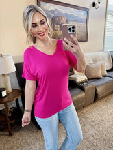 Load image into Gallery viewer, Chloe Cozy Tee - Hot Pink