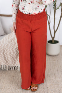 Presley Palazzo Pants - Brick