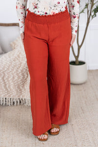 Presley Palazzo Pants - Brick