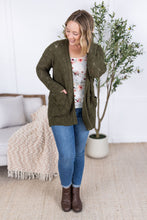 Load image into Gallery viewer, Open Knit Cardigan - Olive