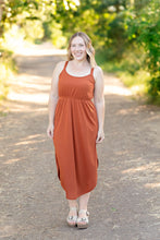 Load image into Gallery viewer, Reagan Ribbed Midi Dress - Rust