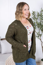 Load image into Gallery viewer, Open Knit Cardigan - Olive