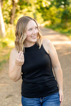 Load image into Gallery viewer, Tara Ribbed Tank - Black