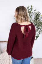 Load image into Gallery viewer, Bethany Bow Knit Sweater - Burgundy