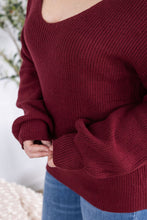 Load image into Gallery viewer, Bethany Bow Knit Sweater - Burgundy