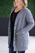 Load image into Gallery viewer, Brooks Button Sweater Cardigan - Grey