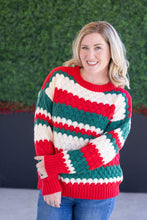 Load image into Gallery viewer, Christmas Stripes Sweater