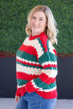 Load image into Gallery viewer, Christmas Stripes Sweater