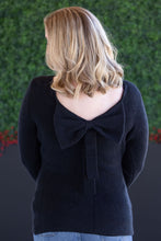 Load image into Gallery viewer, Bridget Back Bow Sweater - Black