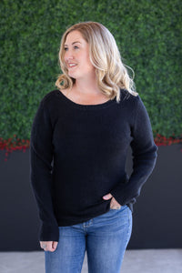 Bridget Back Bow Sweater - Black
