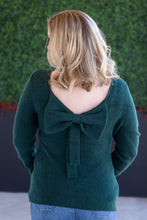 Load image into Gallery viewer, Bridget Back Bow Sweater - Hunter Green