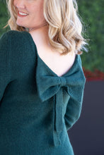 Load image into Gallery viewer, Bridget Back Bow Sweater - Hunter Green