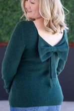 Load image into Gallery viewer, Bridget Back Bow Sweater - Hunter Green