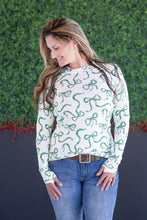 Load image into Gallery viewer, Blair Long Sleeve Top - Green Ribbons