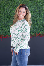 Load image into Gallery viewer, Blair Long Sleeve Top - Green Ribbons