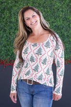 Load image into Gallery viewer, Alyssa Long Sleeve Top - Candy Cane Lane