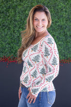 Load image into Gallery viewer, Alyssa Long Sleeve Top - Candy Cane Lane
