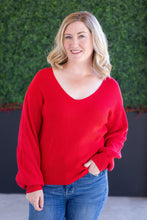 Load image into Gallery viewer, Bethany Bow Knit Sweater - Red