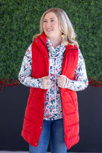 Load image into Gallery viewer, Harlow Long Vest - Red