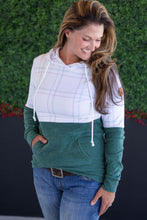 Load image into Gallery viewer, Hailey Pullover Hoodie - Mint and Red Plaid and Evergreen