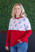 Load image into Gallery viewer, Natalie Pullover - Candy Cane Lane and Red