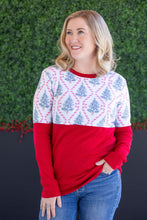 Load image into Gallery viewer, Natalie Pullover - Candy Cane Lane and Red