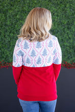 Load image into Gallery viewer, Natalie Pullover - Candy Cane Lane and Red