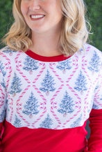 Load image into Gallery viewer, Natalie Pullover - Candy Cane Lane and Red