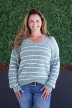 Load image into Gallery viewer, Cozy Striped Sweater - Green