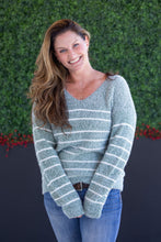 Load image into Gallery viewer, Cozy Striped Sweater - Green