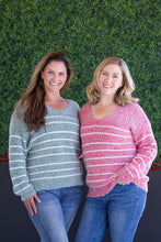 Load image into Gallery viewer, Cozy Striped Sweater - Green