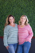 Load image into Gallery viewer, Cozy Striped Sweater - Green