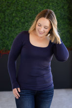 Load image into Gallery viewer, Alyssa Long Sleeve Top - Navy