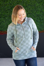 Load image into Gallery viewer, HalfZip Hoodie - Olive Checkers
