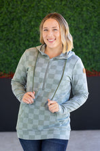 Load image into Gallery viewer, HalfZip Hoodie - Olive Checkers