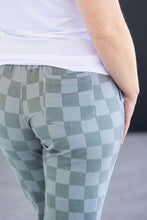 Load image into Gallery viewer, Classic Joggers - Olive Checkers