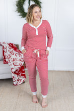 Load image into Gallery viewer, Candy Cane Pajama Set