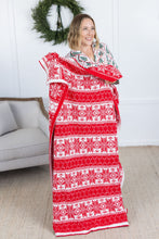 Load image into Gallery viewer, Plush and Fuzzy Blanket - Red Holiday